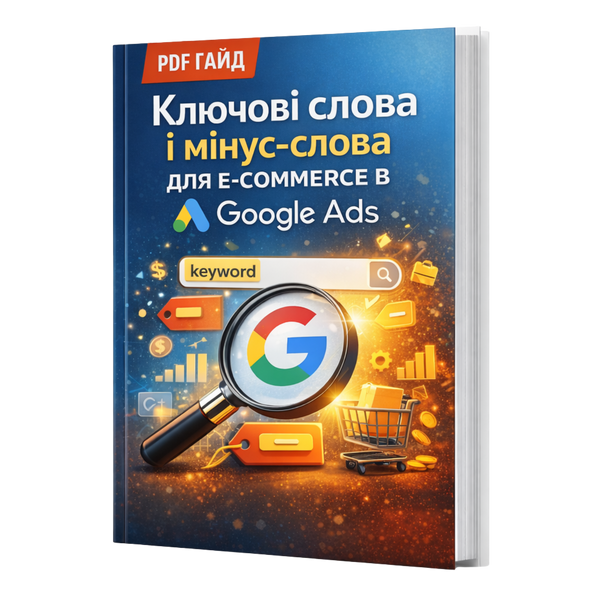 Ключові слова та мінус-слова в Google Ads для E-commerce &mdash; PDF Гайд HM003 фото